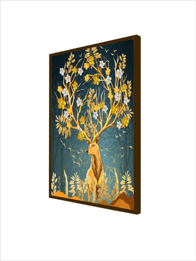 Abstract Deer & Flowers - Wall Decor - 3