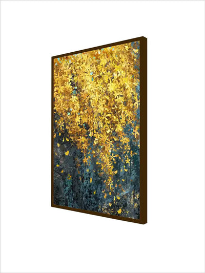 Golden Leaves Abstract Art - Wall Decor - 3