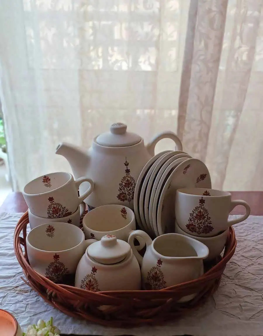 Tales of Gulnar Handcrafted Stoneware Ceramic Kettle Set - Dining & Kitchen - 3