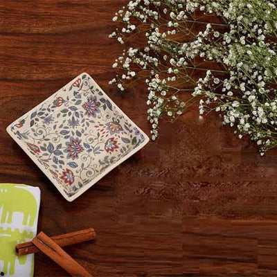 Lotus Platter with Ribbed Vase, Platter & Kulhads - Dining & Kitchen - 3