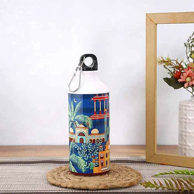 Floral Printed Design Sipper Water Bottle Aliminium 600 ml