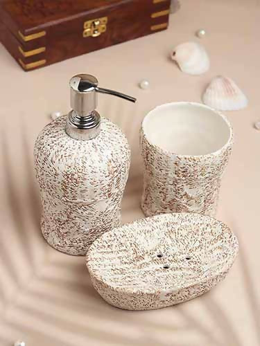Pebble Patina Ceramic Bath Set-80-096