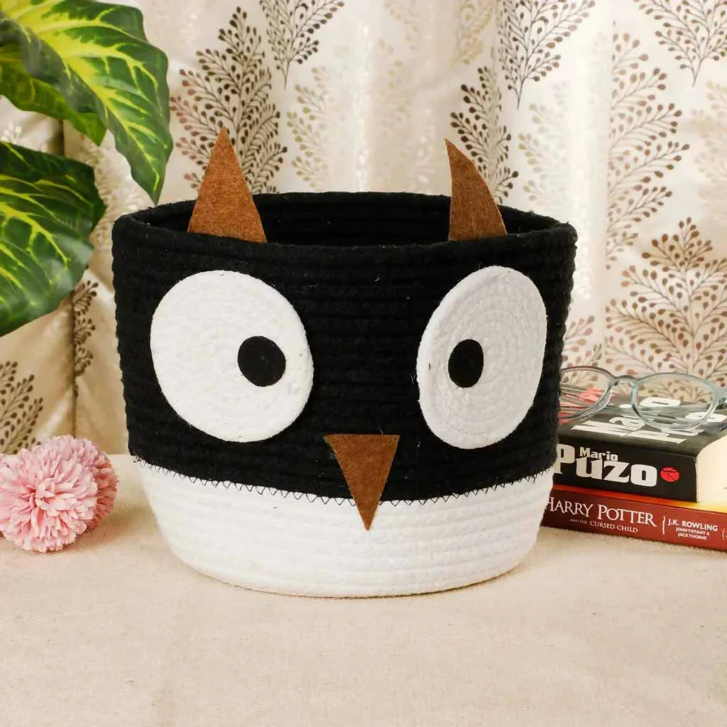 Owl Face Look Kids Basket - Storage & Utilities - 1