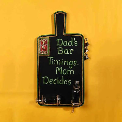 "Dad's Bar" Handcrafted in Wood (9x2x17") - Wall Decor - 1