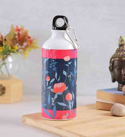 Abstract Printed Aluminium Sipper Water Bottle 600 ml