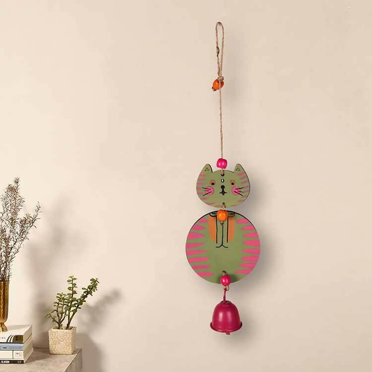 Hello Kitty Wind Chime in Olive Green (14x4") - Accessories - 1