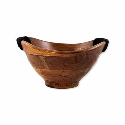 Serving Bowl Wooden Boat with Rope M - Dining & Kitchen - 3
