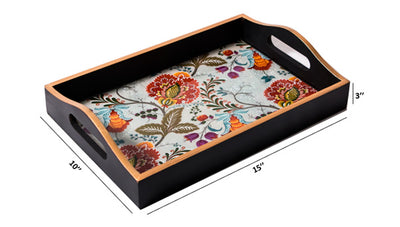 Handcrafted Serving Tray In Spanish Floral Print - Small - Dining & Kitchen - 4