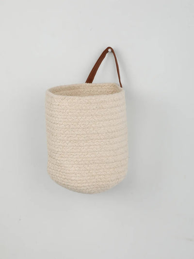 Cotton Plain Basket with Handle - Decor & Living - 3