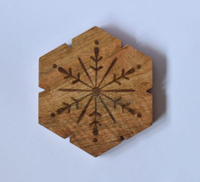 Trivets Wooden Flower Carved - Dining & Kitchen - 4
