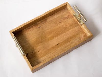 Wooden Tray - Rectangle T- Handle - Medium - Dining & Kitchen - 4