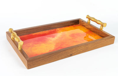 Wooden Tray - Water Colour Red - Dining & Kitchen - 3
