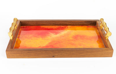 Wooden Tray - Water Colour Red - Dining & Kitchen - 2