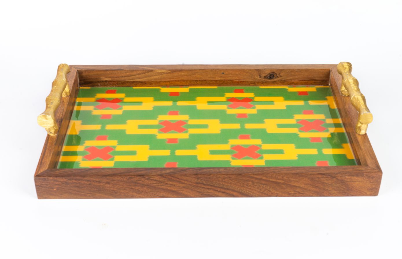 Wooden Tray - Water Colour Crossed - Dining & Kitchen - 3