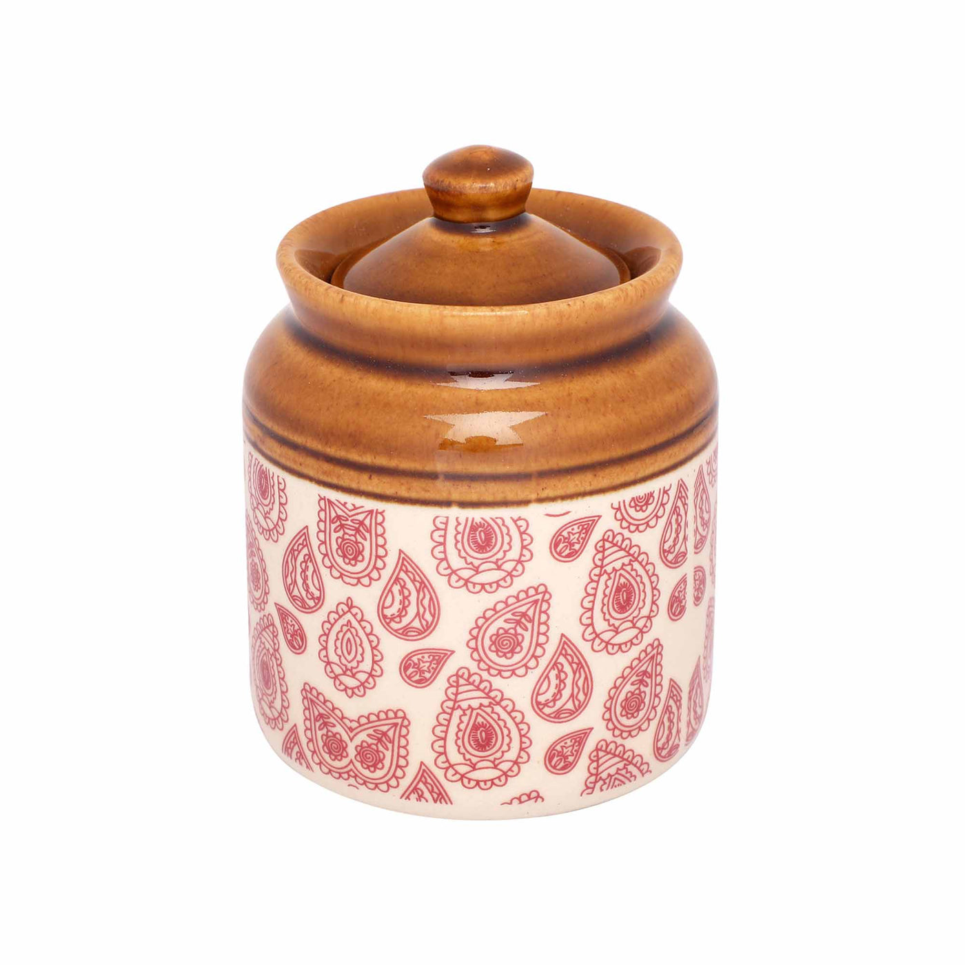 Ek Do Dhai Paisley Ceramic Jar Set of 2 - Dining & Kitchen - 4
