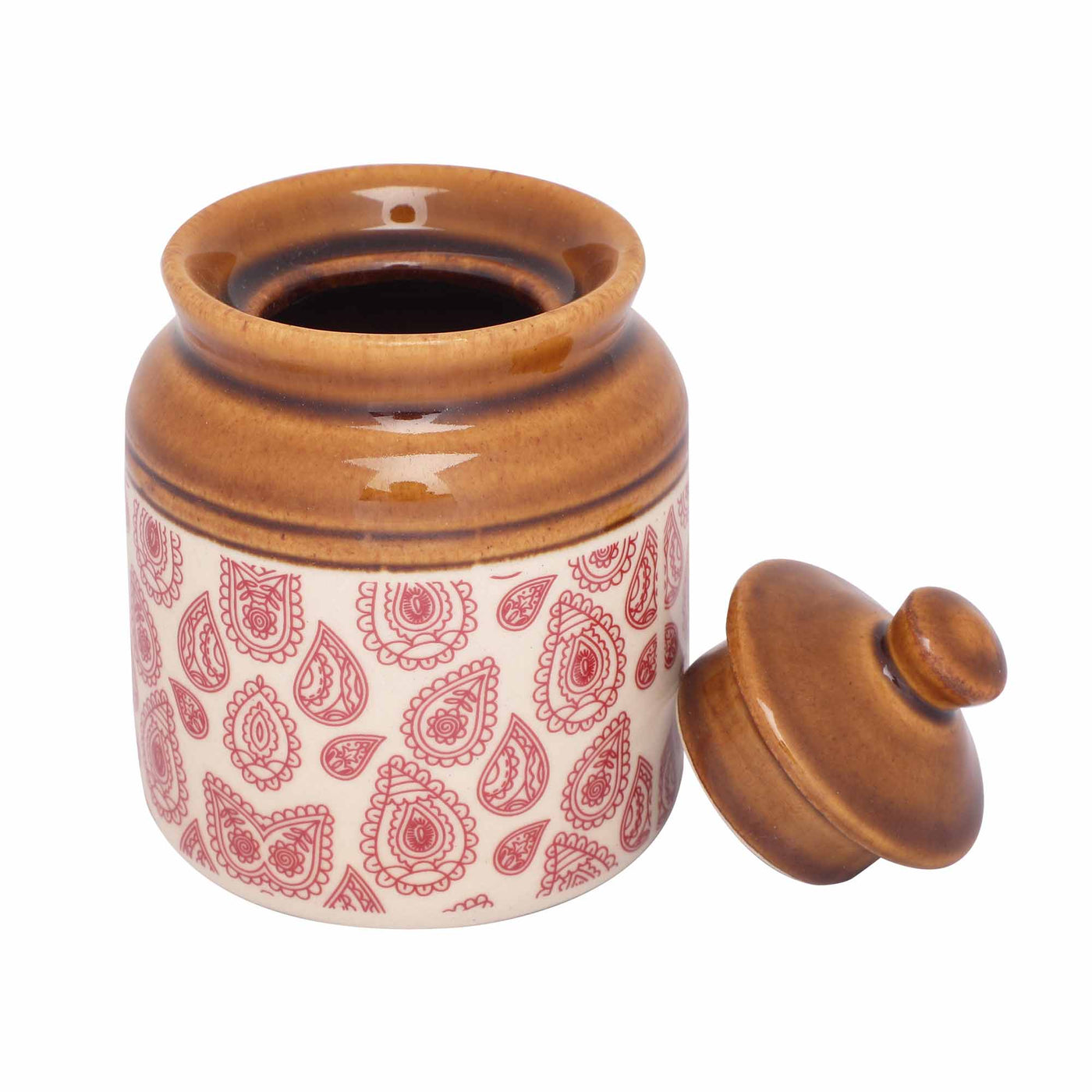 Ek Do Dhai Paisley Ceramic Jar Set of 2 - Dining & Kitchen - 5