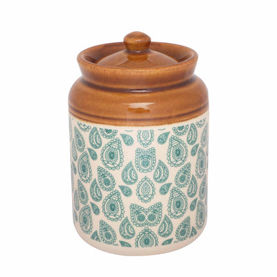 Ek Do Dhai Paisley Ceramic Jar Set of 2 - Dining & Kitchen - 6