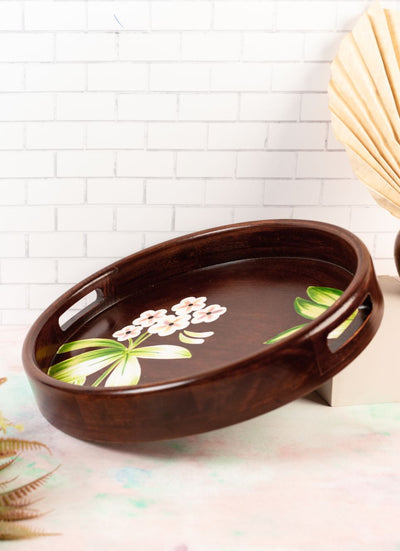 Tray Wooden Handpainted Floral - Dining & Kitchen - 3