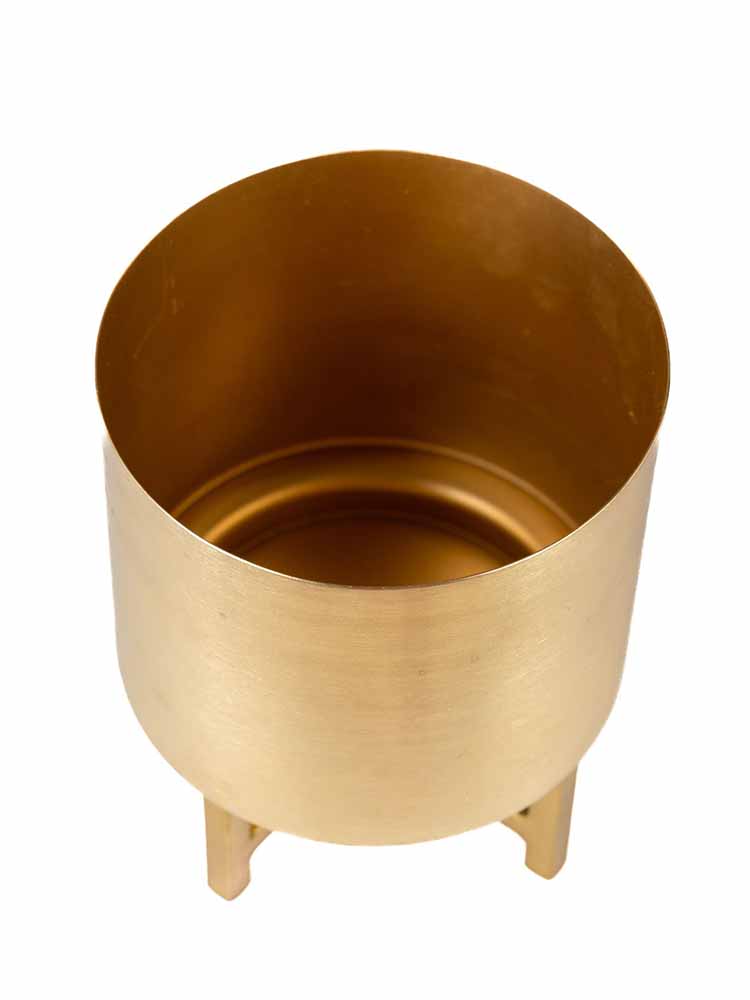 Planter Gold with Gold Stand - Decor & Living - 3