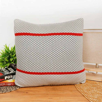 Cotton Knitted Cushion Cover Abstract, Squares, Stripe - Decor & Living - 2