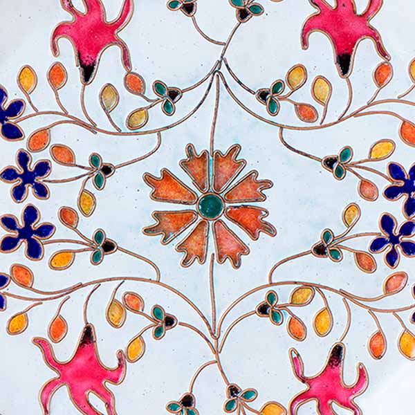 Copper Taj Enchante Plate 2 White 10" - Wall Decor - 2