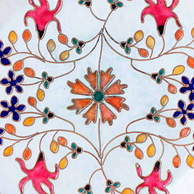 Copper Taj Enchante Plate 2 White 10" - Wall Decor - 2