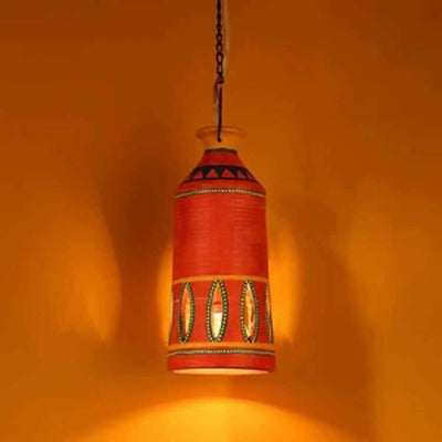 Roma-A Terracotta Pendant Lamp in Gilded Orange - Decor & Living - 1