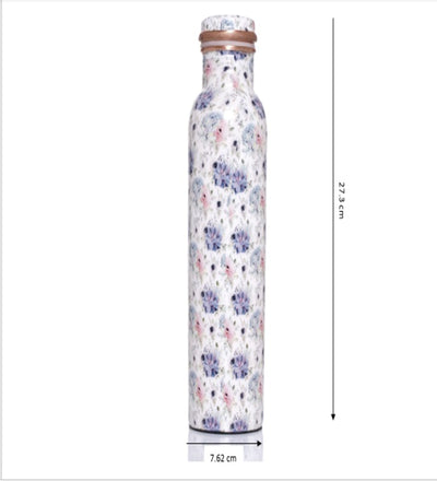 White Pastel Flower Copper Bottle - Dining & Kitchen - 4