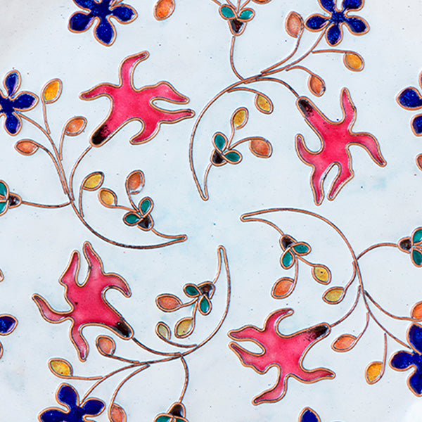 Copper Taj Enchante Plate 3 White 10" - Wall Decor - 2