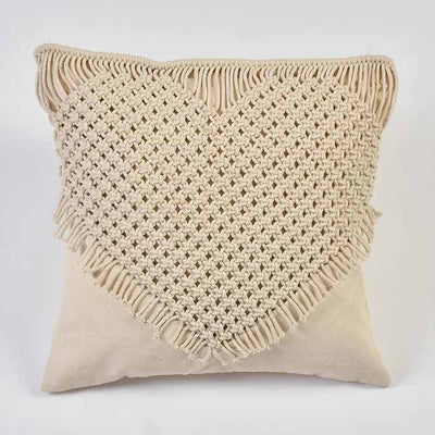 Cotton Macrame Diamond Cushion Cover - Decor & Living - 2