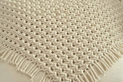 Cotton Macrame Diamond Cushion Cover - Decor & Living - 4