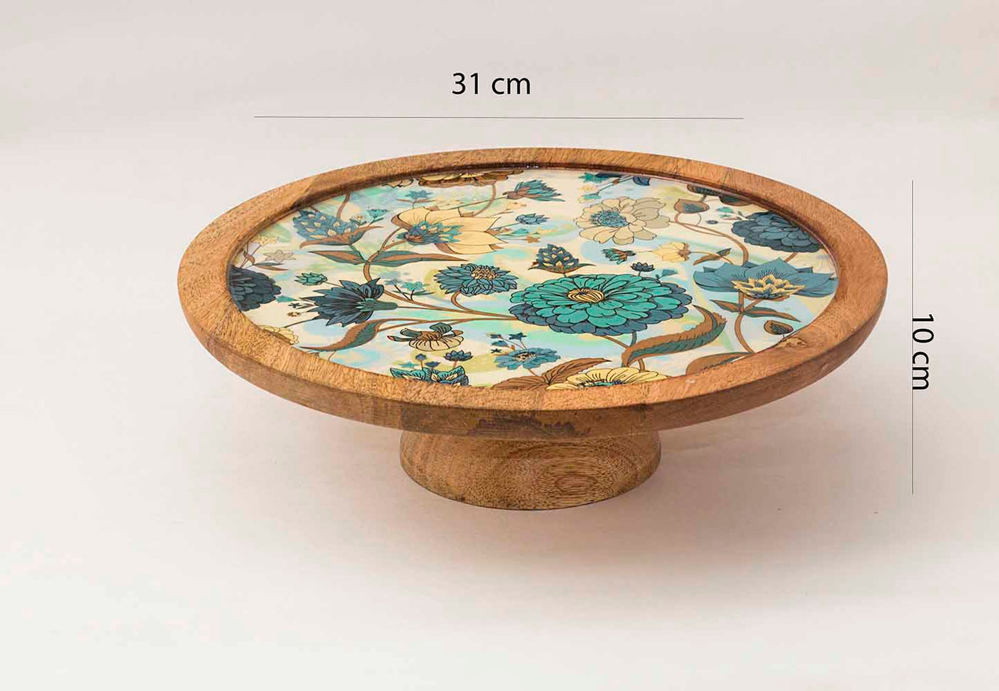Floral Blue Cake Stand - Dining & Kitchen - 4