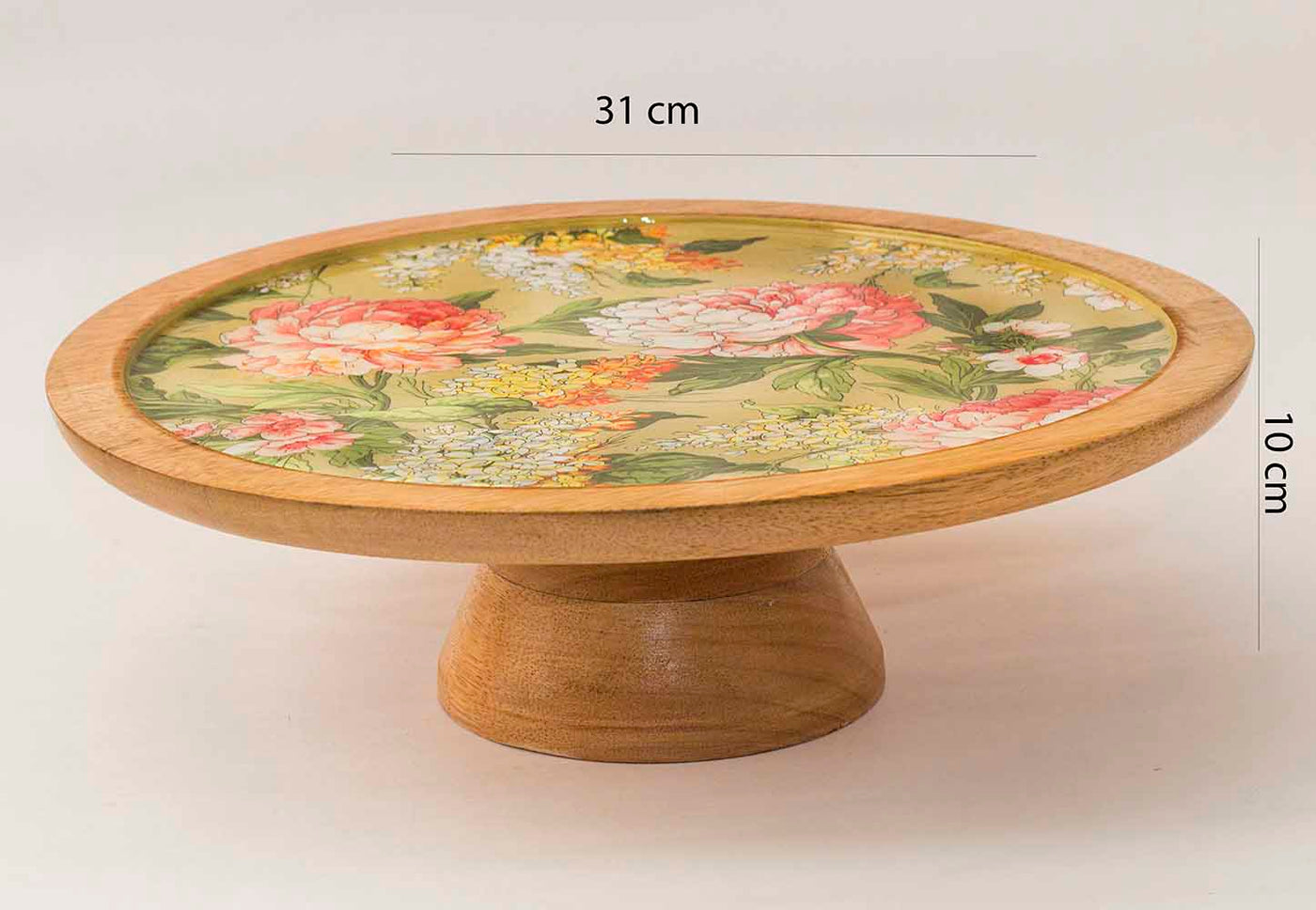 Floral Green Cake Stand - Dining & Kitchen - 4