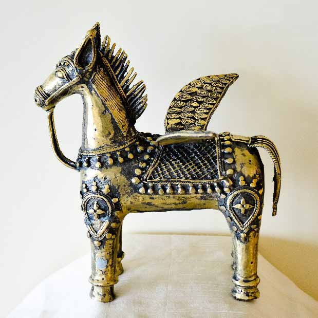 Dokra Statue Pegasus or Horse with Wings DS-008 - Decor & Living - 3