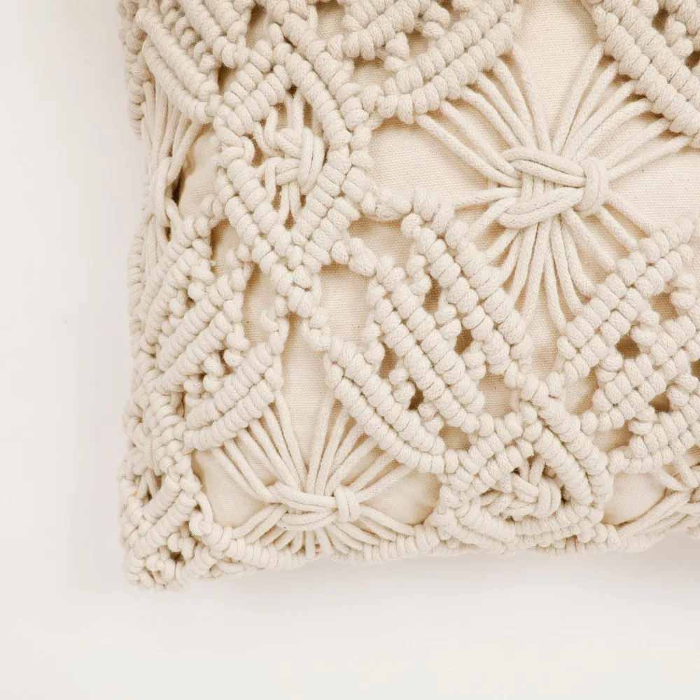 Macrame Cushion Cover Leaf, Knots - Decor & Living - 3