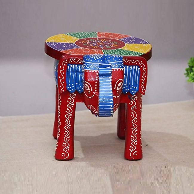 Handicraft Wood Elephant Stool For Home Decoration - Home Decor - 1
