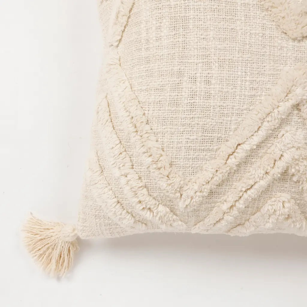 Cotton Tufted Cushion, Triangle Design - Decor & Living - 3