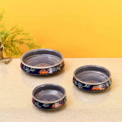 Morning Tuskers Flat Round Serving Bowls - Set of 3 - Dining & Kitchen - 1
