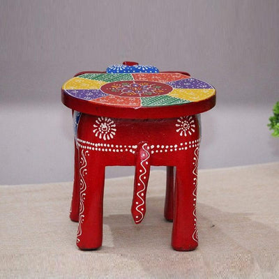Handicraft Wood Elephant Stool For Home Decoration - Home Decor - 3