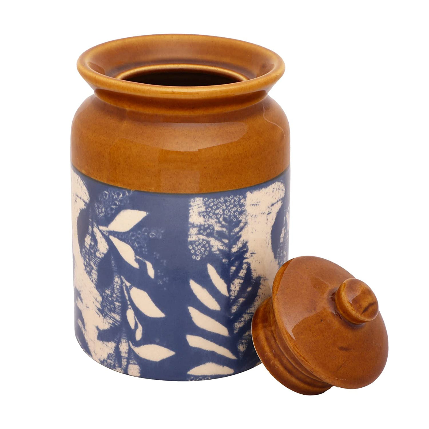Ek Do Dhai Rustic Blue Burni Jar Set of 3 - Dining & Kitchen - 6