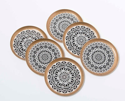 Mandala Art Print Coaster Set of 6 - Dining & Kitchen - 4