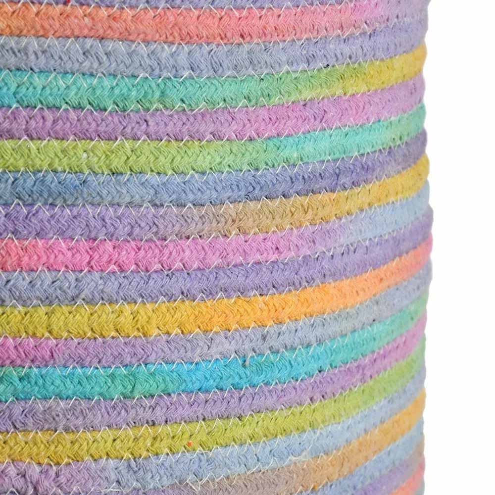 Colorful Stripes Cotton Basket - Storage & Utilities - 3