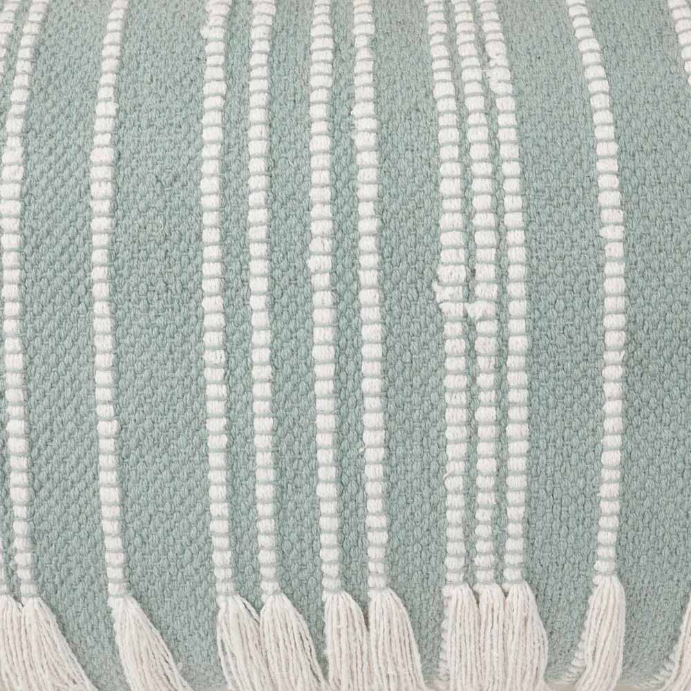 Cotton Cushion Cover Vertical Lines, Fringes - Decor & Living - 2