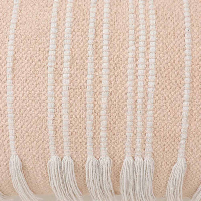 Cotton Cushion Cover Vertical Lines, Fringes - Decor & Living - 7