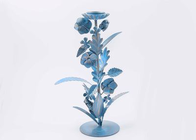 Floral Blue Candle Stand - Decor & Living - 3