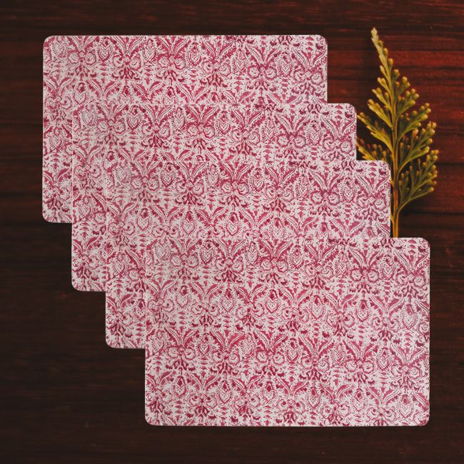 Maroon Laminated Placemats (Set of 4) - Dining & Kitchen - 2
