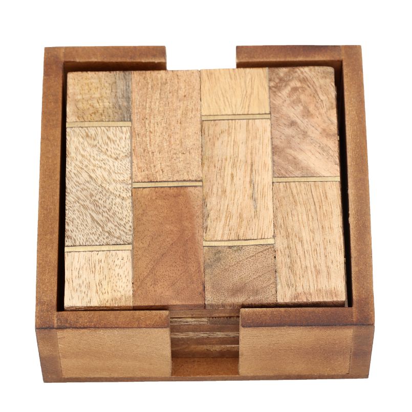 Coasters Wooden with Brass Inlay - Dining & Kitchen - 3