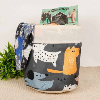 Kids Storage Basket, Color Print Animals - Storage & Utilities - 2