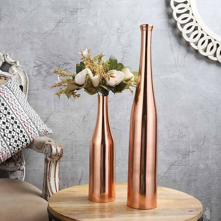 Rose Gold Champagne Large Bottle Vase Set- 60-702-31-50-2