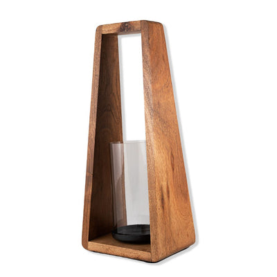 Wooden Lantern with Glass - Decor & Living - 2